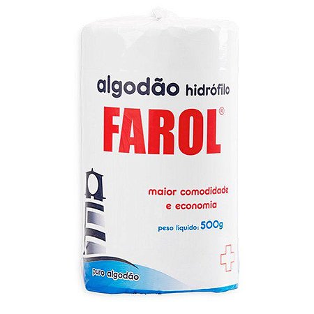 Algodão hidrófilo 500g em rolo - Farol