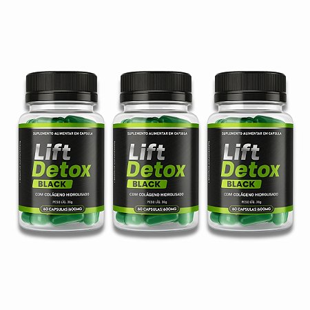 Lift Detox Black 60 Cápsulas - Kit com 3 Potes