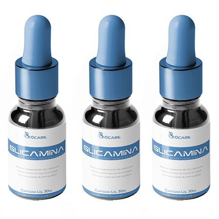 Glicamina 30ml - Kit com 3 Frascos