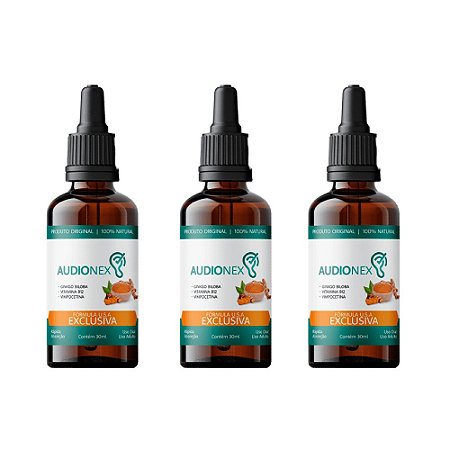 Audionex 30ml: Kit com 3 Frascos