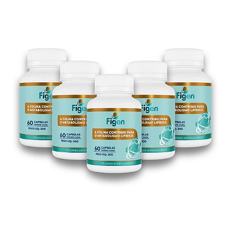 Detox Figen - Kit com 5 Frascos (300 Cápsulas)