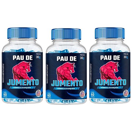 Pau de Jumento - Kit com 3 Frascos (180 Cápsulas)