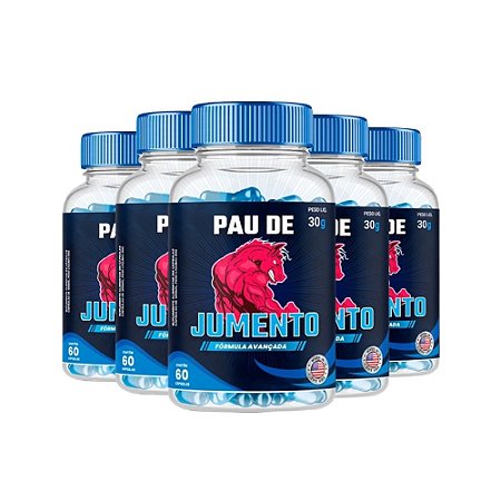 Pau de Jumento - Kit com 5 Frascos (300 Cápsulas)