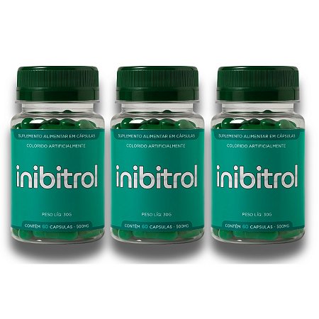Inibitrol - Kit com 3 Frascos (180 Cápsulas)