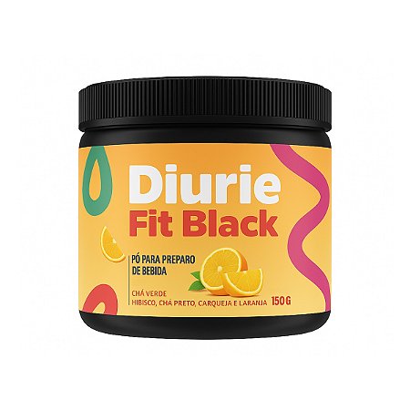 DiurieFit Black 150g: Suplemento Natural em Pó com Sabor de Laranja para Auxilio na Perda de Peso