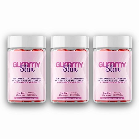 Gummy Slim - Kit com 3 Potes (90 gomas)