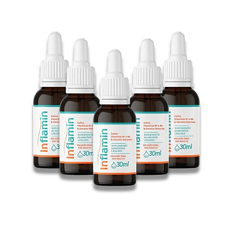 Inflamin 30ml: Kit com 5 Frascos