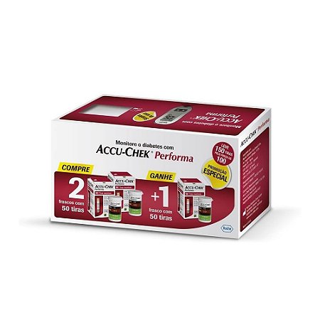 Tiras Accu Chek Performa - Kit Com 3 Caixas (150 Tiras)