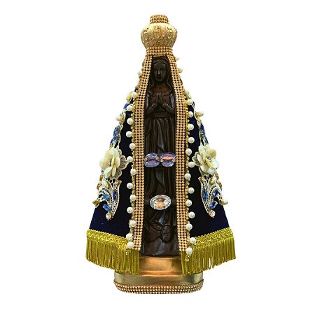 Nossa Senhora Aparecida Em Pintura A Óleo (32 Cm)