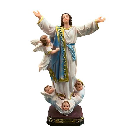 Nossa Senhora Da Assunção Em Resina Italiana (25cm)