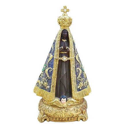 Nossa Senhora Aparecida De Resina Italiana Que Reza (30 Cm)