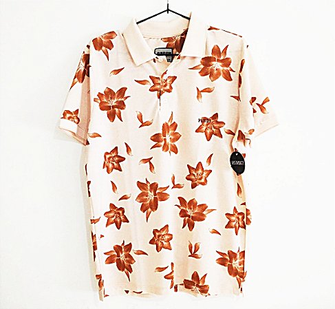Polo FLORAL laranja - FINDI®