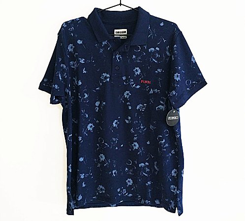Polo FLORAL azul - FINDI®