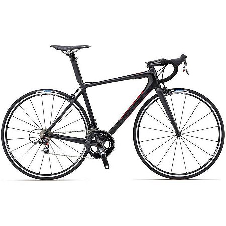 BICICLETA GIANT 700 TCR ADVANCED SL 2 ISP ML CARBON PRATA VERMELHO TAM M