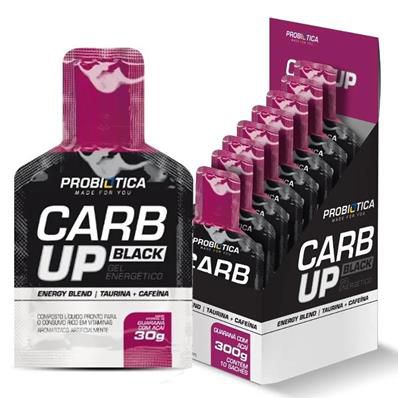 CARB-UP GEL BLACK PROBIÓTICA 10 SACHES - AÇAI GUARANÁ