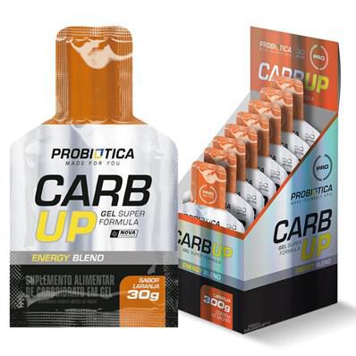 CARB-UP GEL SUPER FORM CANA LIMÃO 10 SACHES - LARANJA