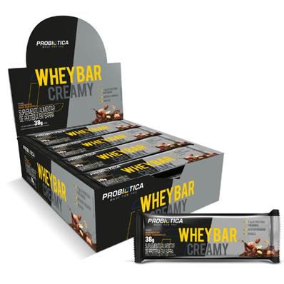 WHEY BAR CREAMY AMENDOIM PROBIÓTICA 12UN 38G