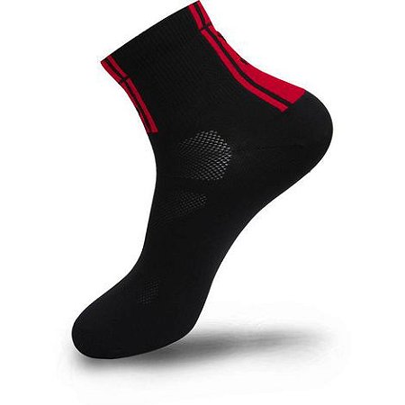MEIAS FLR ELITE 5.5 PRETA/VERMELHA TAM 43/47