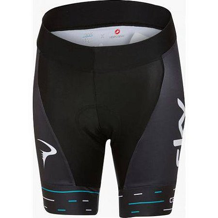 BERMUDA CASTELLI SKY TEAM WOMEN´S PRETO TAM M