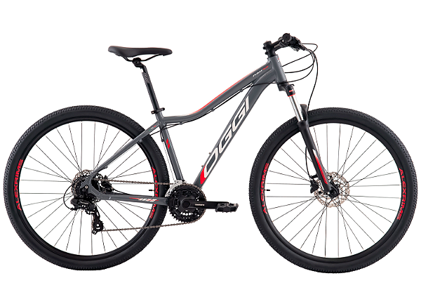BICICLETA OGGI FLOAT 5.0 HDS - CINZA/VERMELHO