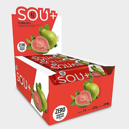 Goiabinha Zero Açúcar 264g (12 uni. de 22g cada) - SOU +
