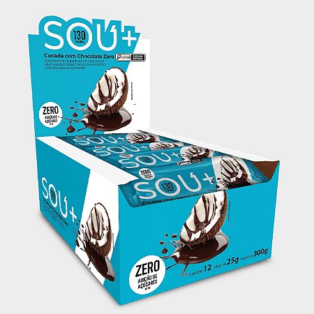 Cocada com Chocolate Zero Açúcar - 300g (12 uni. de 25g cada) - Latam Fit