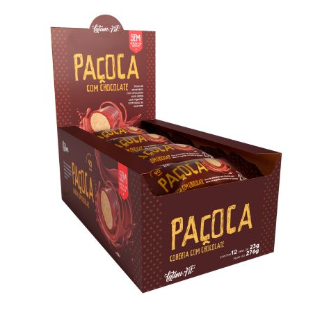 Paçoca com Chocolate - Zero Açúcar - 276g (12 uni. de 23g cada) - Latam Fit