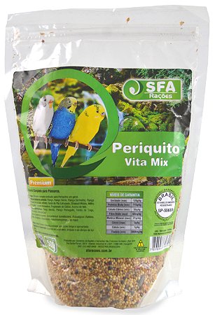 Mistura Para Periquito Vita Mix 500 Gramas Sfa