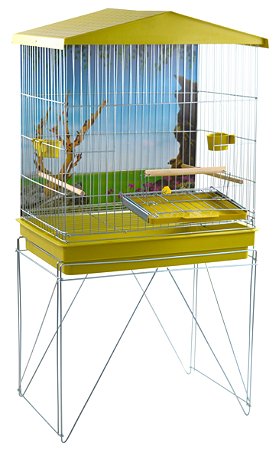 Viveiro para Calopsita Dobrável Médio Duplex Amarelo Paisagem