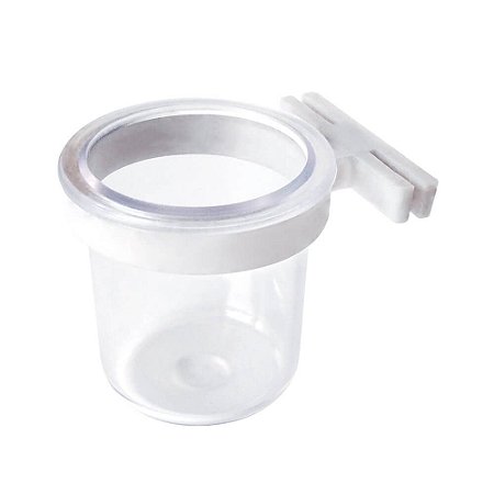 Porta Vitamina para Passaros Acrilico com Suporte M