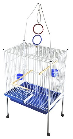 Viveiro para Calopsita Extra Grande Duplex Completo com Argolas e Rodinhas