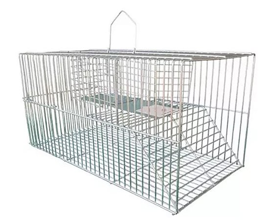 Ratoeira Grande Prata Fundo Falso Zincada Contrerapet