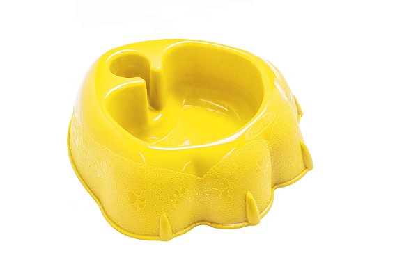 Bebedouro Para Cães Com Suporte Para Garrafa Pet Grande Amarelo