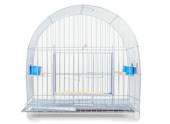 Gaiola Duplex Para Calopsita Zinc Prata