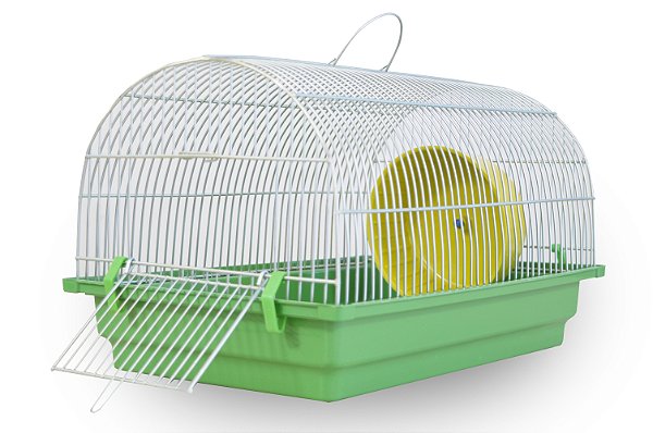 Gaiola Hamster N209 Peq. Zincada Prata Fundo Verde