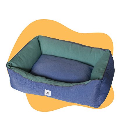 Cama Dupla Face azul/verde