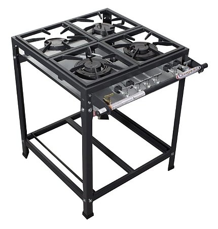 FOGÃO INDUSTRIAL 04 BOCAS DE BAIXA PRESSÃO PRIME