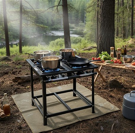 FOGÃO INDUSTRIAL 04 BOCAS DE BAIXA PRESSAO LINHA OURO EXTRA FORTE