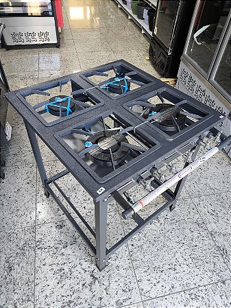 FOGÃO INDUSTRIAL DE 04 BOCAS EXTRA FORTE LINHA DIAMANTE CHAMAS SUPER G1