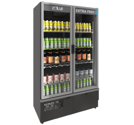 EXPOSITOR VERTICAL REFRIGERADOR EXTRA FRIO POLAR 2 PORTAS EVPEF115 220V