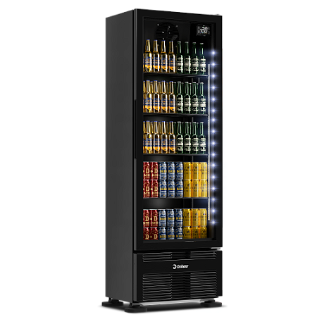 CERVEJEIRA PORTA DE VIDRO FULL BLACK 393L IMBERA CCV290 220V