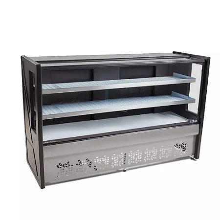 BALCÃO REFRIGERADO 2 PLACAS FRIAS 1,75M POLAR PRETO PLATINUM PBR 175 2P