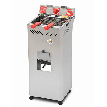 FRITADEIRA ELÉTRICA ÁGUA E ÓLEO 18L 2 CUBAS INOX FT.3.181.G MARCHESONI 127V