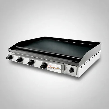 CHAPA PROFISSIONAL PARA LANCHE INOX 1050x60CM A GÁS ITAJOBI FOGÕES
