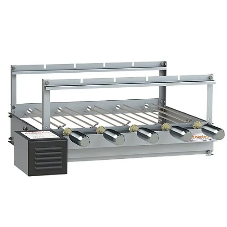 CHURRAQUEIRA INOX GRILL GIRATÓRIA COM 5 ESPETOS BIVOLT ITAJOBI