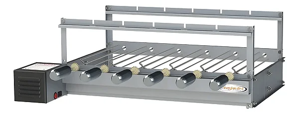 CHURRAQUEIRA INOX GRILL GIRATÓRIA COM 6 ESPETOS BIVOLT ITAJOBI