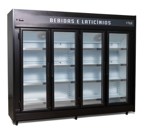 EXPOSITOR REFRIGERADO AUTO SERVIÇO POLAR 2,50m 4 PORTAS 220V PEVCA-250