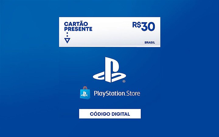 R$30 - Cartão Virtual PlayStation Store