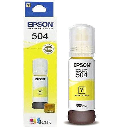 Refil Tinta Original Epson T504420 Amarelo 70ml