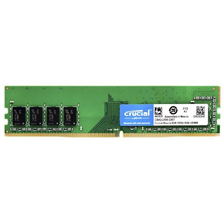 Memoria Desktop DDR4 8GB Crucial 2666MHZ CB8GU2666